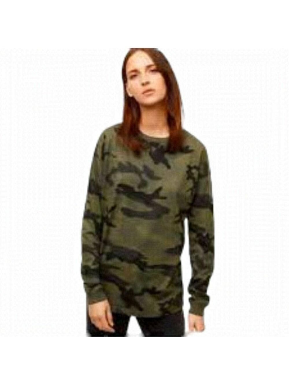Aritzia TNA Waffle Knit Thermal Camouflage Long Sleeved Shirt Size XS